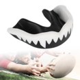 thumbnail image 4 of Protège-dents, Protection de Bouche Portable Compacte Absorbant les Chocs pour Football Basketball pour Lacrosse Hockey Rouge+noir, Noir+blanc, 4 of 8