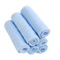 thumbnail image 5 of GoXteam 10 Pack Newborn Diapers, 100% Organic Cotton Pre Fold Cloth Diapers, Reusable Baby Diapers, 18X6.7inch Burp Clothes for Baby Girl, Boy, Cloth Baby White Diaper Inserts for Overnight (Blue), 5 of 7