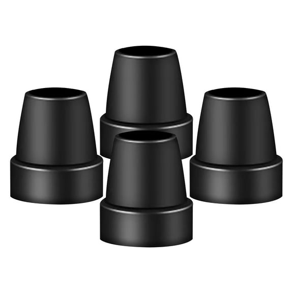TXYRDXK 4-Pack Heavy Duty Walking Stick Tips - Reinforced Rubber Ferrules for Trekking Poles, Hiking Sticks & Canes - Universal Fit Non-Slip Replacement Caps