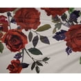 thumbnail image 4 of oneOone Polyester Lycra Dark Red Fabric Leaves & Rose Floral Sewing Fabric By The Yard Printed Diy Clothing Sewing Supplies 56 Inch Wide, 4 of 4
