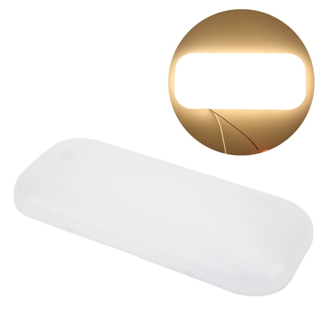 Aramox RV ABS Interior LED Dome Light Lamp Ceiling Light, Oval Shape Warm White Light 12V 500LM 3000K, Fit For Truck Trailer Boat