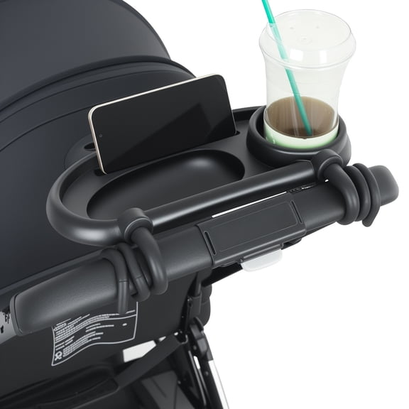 Easy Attachable Baby Strollers Tray Feature Smooth Wipeable Texture Strollers Tray with Cup Holder Design