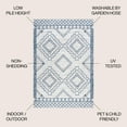 thumbnail image 4 of JONATHAN Y SANTA MONICA 5 x 8 Area Rug, Marokko Diamond Tribal Medallion - Ivory/Blue, SMB127C-5, 4 of 8