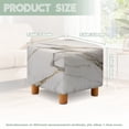 thumbnail image 3 of SCRAWLGOD Marble Print Light Beige Ottoman Cover Square Ottoman Covers Washable 13x13x15 Inch Slipcover for Living Room, Storage Footstool Furniture Protector for Dogs, Pets, 3 of 7