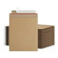 thumbnail image 2 of PSBM Rigid Mailers, 7x9 Inch, 100 Pack, Kraft Brown Cardboard Shipping Envelopes for Photo & Document, Self Seal, 2 of 4