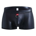thumbnail image 2 of DPTALR Mens Underwear Imitation Leather Rings Lacquer Plain Pants Underpants, 2 of 9