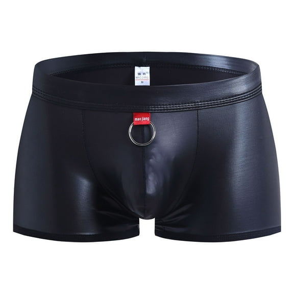 Ketyyh-chn99 Mens Underwear Soft Comfort Trunks Seamless Silk Trunk Breathable Softs Hipster Trunk Black,M
