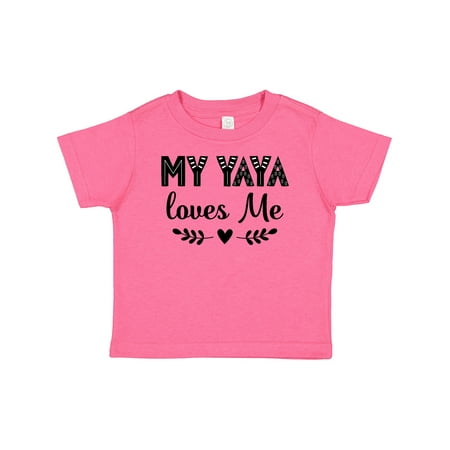 

Inktastic My Yaya Loves Me Grandchild Outfit Gift Baby Girl T-Shirt