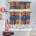 thumbnail image 4 of Independence Day Kitchen Curtains Valances 3 Piece Set, Stars and Stripe Rod Pocket Tier Curtain and Valance Drapes for Small Window 36 Inch Length for Bedroom Cafe, 4 of 9