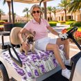 thumbnail image 3 of Golf Cart Seat Covers for 2 Seater,Purple Lavender Microfiber Cart Seat Towel Blanket,Farmhouse Pastoral Botanical Floral Absorbent Breathable Non Slip Bench Seats Protector for Golf Course 51"x31", 3 of 9
