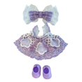 thumbnail image 1 of Set de ropa de muñeca para muñeca de 17 cm, traje de princesa morada, 3 piezas, 1 of 5