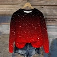 thumbnail image 2 of Frostluinai Sparkly Shirts for Women Crew Neck Long Sleeve Pullover Tops Casual Gradient Sweat Shirts Loose Fit Night Out T Shirts, 2 of 9