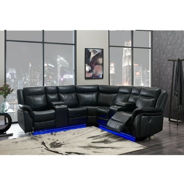 UM02 BLACK SECTIONAL
