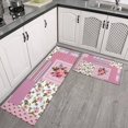 thumbnail image 2 of Pioneer Flower Floral Print Pattern Kitchen Rugs Sets Of 2,Anti Fatigue Kitchen Mat Rugs Non Slip Washable,Decorative Kitchen Floor Mats for Kitchen,Sink,Laundry,17"x30"+17"x47", 2 of 7