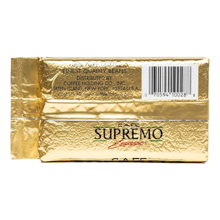 Cafe Supremo Espresso Coffee, Dark Roast, 100% Espresso Ground