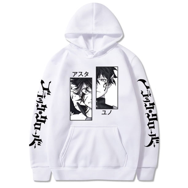 Black Clover Hoodies Sweatshirt Streetwear Adult Harajuku Printed Logo Pullovers
