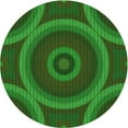 thumbnail image 1 of Ahgly Company Machine Washable Indoor Round Transitional Deep Emerald Green Area Rugs, 6' Round, 1 of 7
