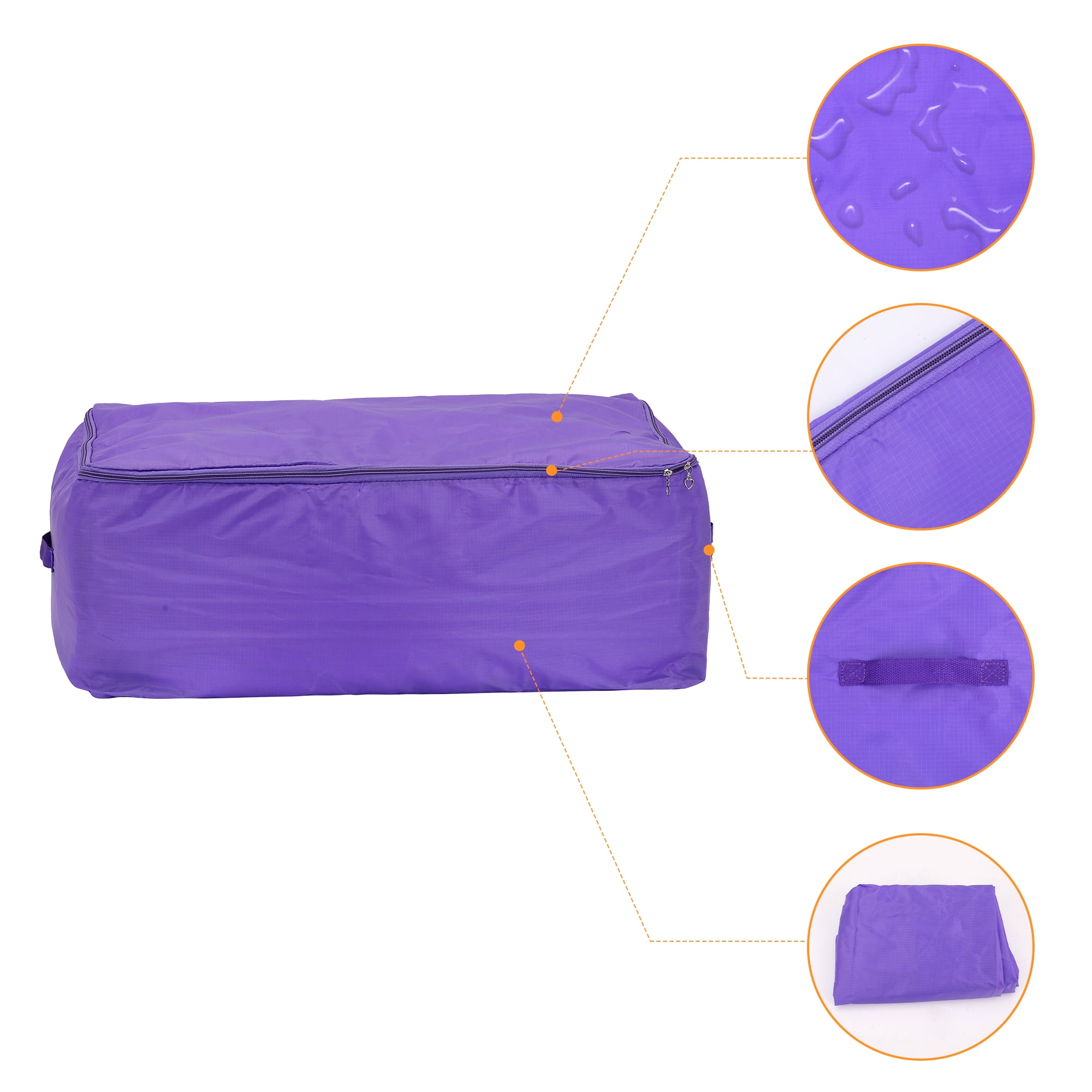 Unique Bargains 1 Pack Clothes Storage Bags Moving Bags Purple 27.5*19.5*12in