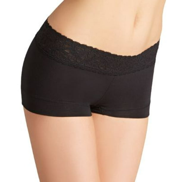 Maidenform Womens Cotton Dream Boyshort With Lace Panty