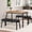 Retro Color, variant on QinaQin Four-Person Dining Table and Three-Piece Kitchen Dining and Chair Set Includes Two Upholstered Benches for Small Apartments, Studios, and Studios. Easy To Assemble
