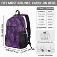 thumbnail image 3 of JIALIOU 14" Laptop Backpack Waterproof Airline Approved Stylish Casual Daypack for Travel Business College Work, Purple Rose Line Art, 3 of 8