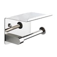 thumbnail image 2 of Stainless Steel Wall Mounted Toilet Paper Holder with Storage Shelf - Rust-Resistant Bathroom Organizer for Residential and Commercial Restrooms Silver, 2 of 6