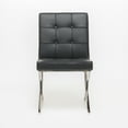 thumbnail image 2 of Milan Black Bonded Leather Dining Chairs (Set of 2), 2 of 6