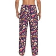 thumbnail image 3 of Daiia music Skull record Guitar Men's Sleep Pant with Pockets and Drawstring,Pajama Pants-Small, 3 of 9