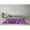 thumbnail image 3 of Ahgly Company Indoor Rectangle Abstract Purple Modern Area Rugs, 8' x 12', 3 of 4