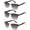 3 Pack Silver, Gunmetal & Gold, variant on 3 Pack Two Tone Metal Frame Vintage Fashion Sunglasses for Men for Women