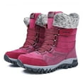 thumbnail image 3 of Oyedens Hiking Winter Boots for Women Thermal Fleece Lined Mid Calf Combat Snow Boots for Skiing, 3 of 5