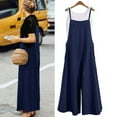 thumbnail image 4 of Women Ladies Summer Casual Playsuits Party Hot Sling straped Romper Long Loose Plus size Trousers, 4 of 4