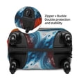 thumbnail image 2 of Yiaed Red And Blue Waves Print Travel Luggage Cover Suitcase Protector Fits 18-32 Inch Luggage Wheel Covers Patterned Elastic Luggage Anti-scratch（No luggage）-Medium, 2 of 5