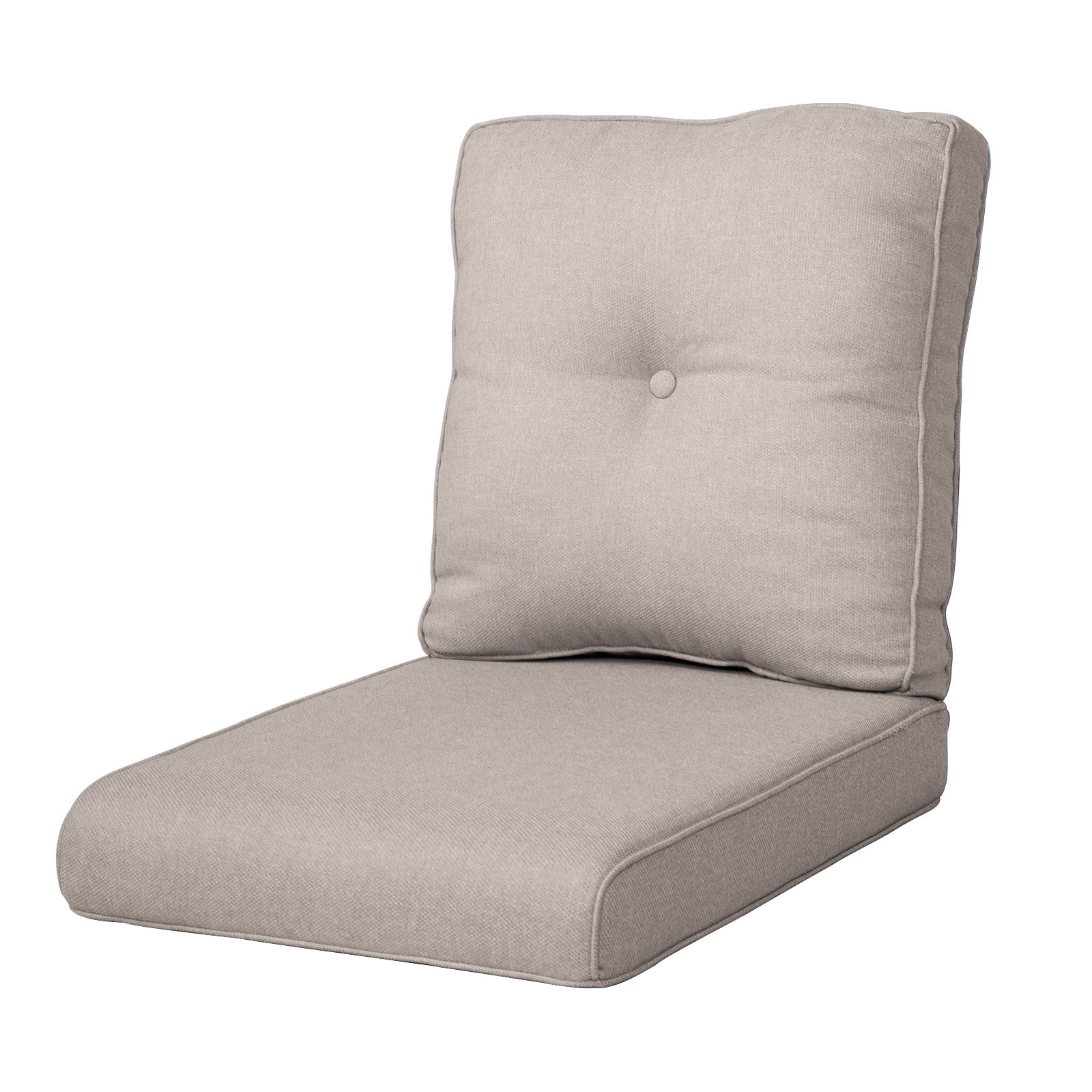Planntonneo Outdoor Wicker Furniture Cushion Set, 25 x 22 x 4 Deep Seat Patio Chair Cushions, Beige, 3 Sets
