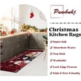 thumbnail image 5 of Merry Christmas Kitchen Rugs and Mats for Floor Set of 2,Snowman Xmas Trees with Snowflake Winter Holiday Sink Mat Non Skid Washable for Home Farmhouse Decor 17"x47"+17"x30", 5 of 6
