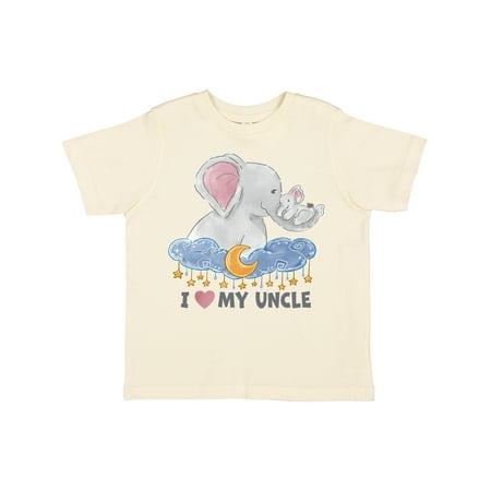 

Inktastic I Love My Uncle Cute Elephants with Moon and Stars Gift Toddler Boy or Toddler Girl T-Shirt