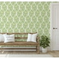 thumbnail image 3 of S4Sassy Green Teardrop Leaf Wallpaper- Monochrome Botanical Wall Covering,25"x60" Self-Adhesive Vinyl Wallpaper, Decorative Wall Wrap, Easy DIY Decor For Bedroom, Living Room, Living Space, 3 of 9