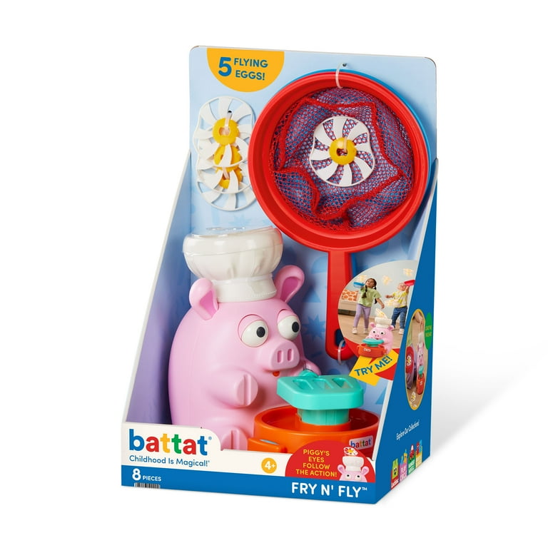 Battat Fry n' Fly Flying Disc Launcher Toy Catching Outdoor Game