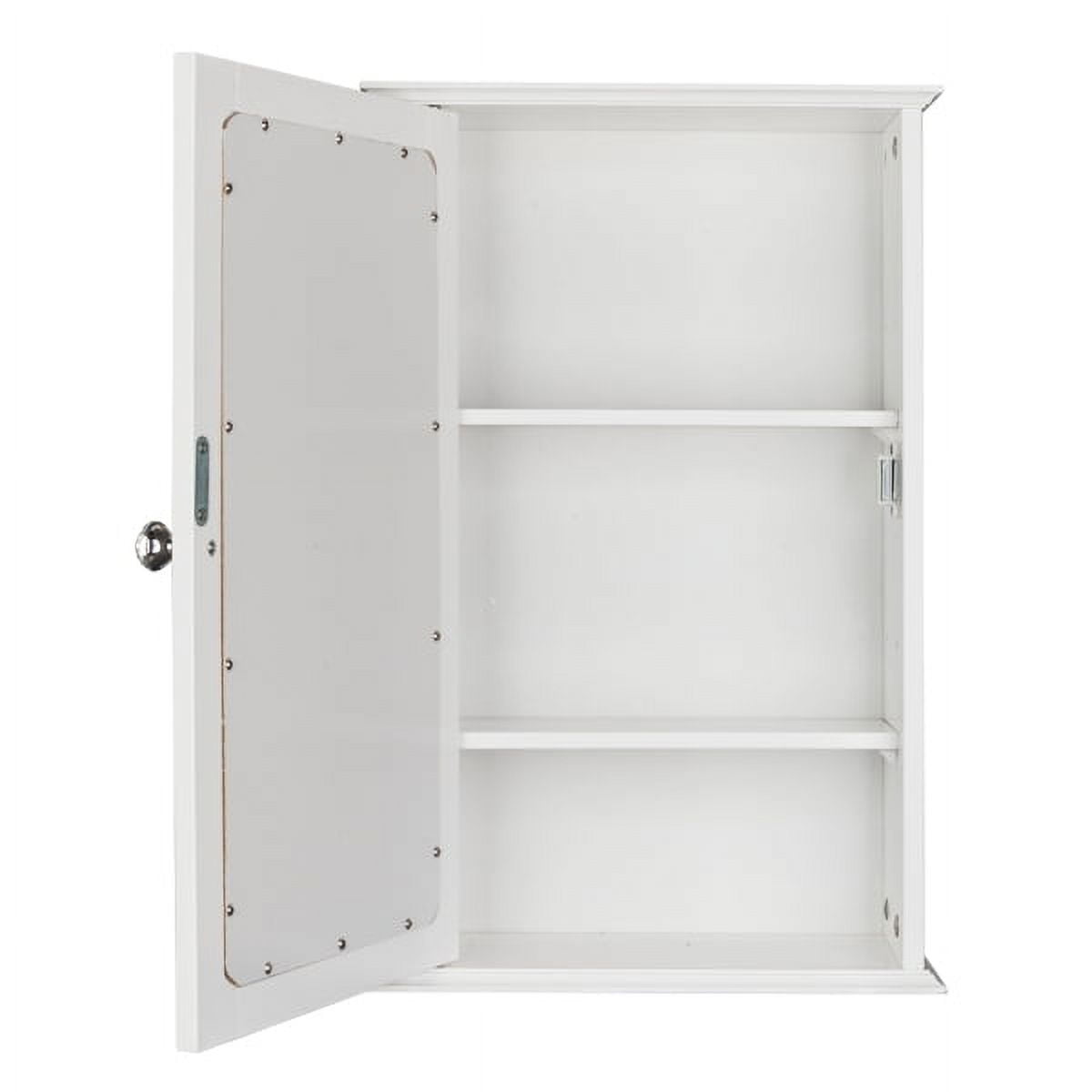 COTINSE White Bathroom Wall Cabinet with Mirror Door, Small Medicine Cabinet & Wall-Mounted Storage Organizer for Skincare & Toiletries