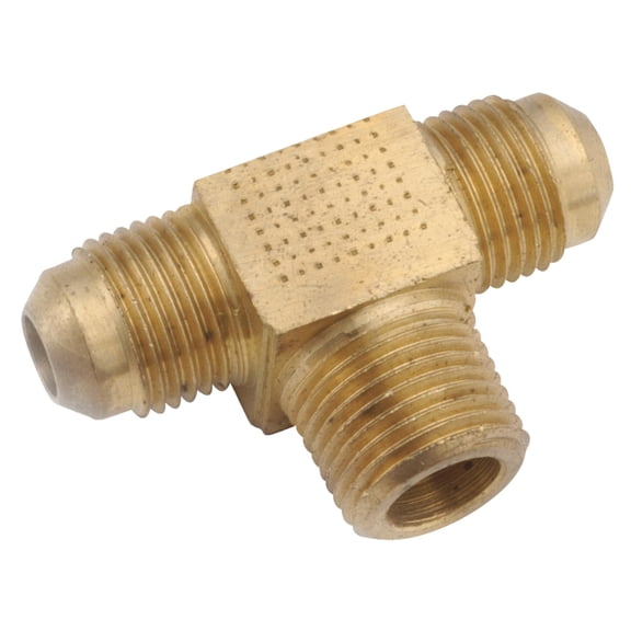 Anderson Metals Corp. Flare Tee With Male Pipe Thread - Plastic - 5 Piece, 1/2" x 1/2" x 3/8"
