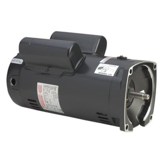 Regal Beloit EPC SQ1302V1 3 HP 56Y Square Flange Full-Rated Two-Compartment Pool Filter Motor, Threaded Shaft