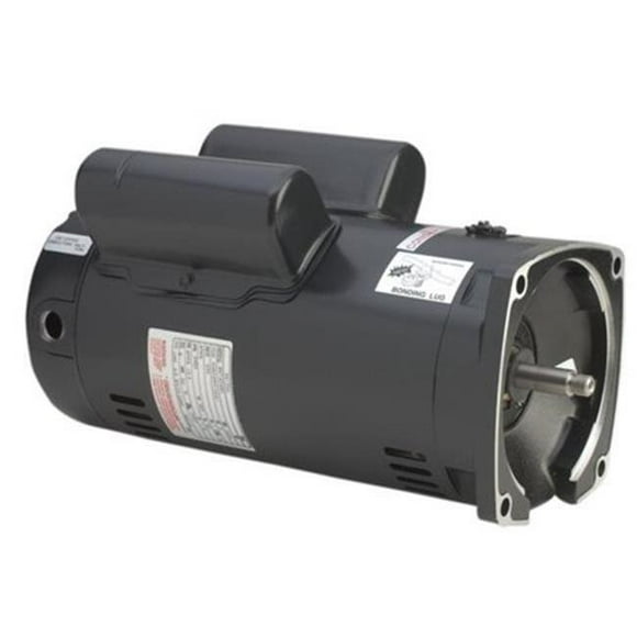 Regal Beloit EPC SQ1302V1 3 HP 56Y Square Flange Full-Rated Two-Compartment Pool Filter Motor, Threaded Shaft