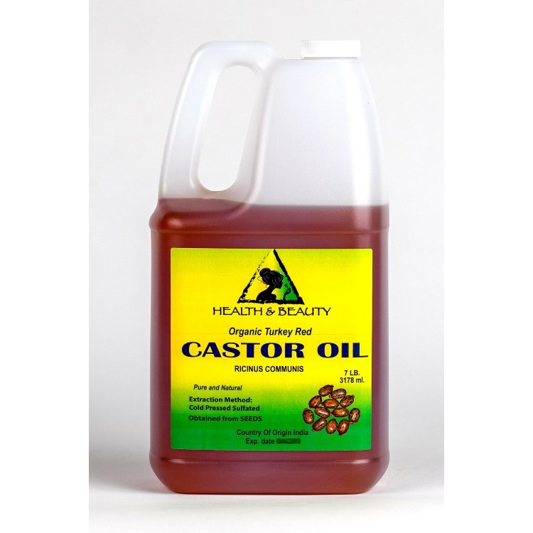 Castor Oil Turkey Red Organic Cold Pressed Hexane Free Pure 7 Lb