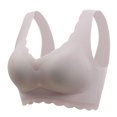 thumbnail image 2 of SMihono Super Gather Bra Wireless Support and Lift Bra Comfy Bras for Women Vianys Push up Bra Full Coverage Bralettes Gray L US(6), 2 of 4