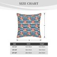 thumbnail image 2 of KLL Popcorn On Blue Lines Decorative Throw Pillow Covers Velvet Soft for Couch Sofa Bedroom Living Room Outdoor (No pillow core)- 20"x20", 2 of 5