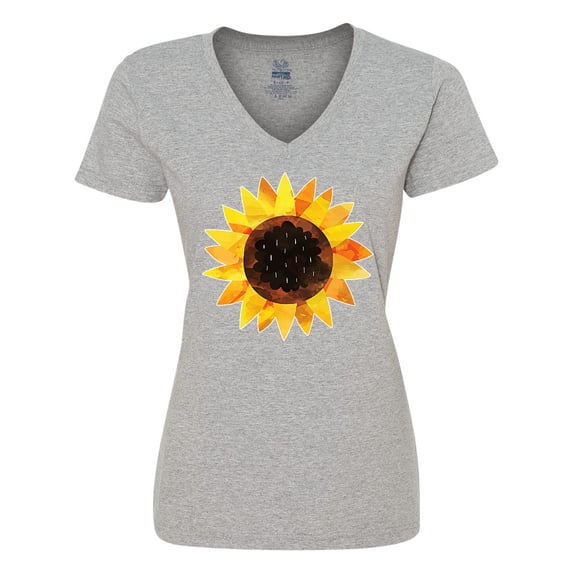 Inktastic Summer Sunflower Women's V-Neck T-Shirt