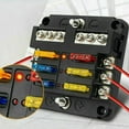 thumbnail image 2 of 6-Way Waterproof Fuse Block,with LED Indicator 12 Circuits with Negative Marine Fuse Box for Dc 12/24V Car Boat RV Truck, 2 of 5