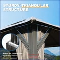 thumbnail image 6 of Outdoor Gazebo | Cenador, 10x14FT Double Roof Canopy for Patio Backyard | Slate Gray | Steel, 6 of 8