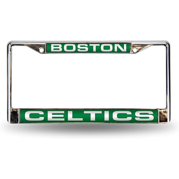 Boston Basketball Celtics Chrome Metal License Plate Frame Holder