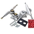 thumbnail image 4 of Skateboard Trucks 6.25 Inch (2 Pieces Trucks) Skateboard Riser Pads Bushings Mounting Hardware Set for Longboard Decks Cruiser Skate Board White, 4 of 4